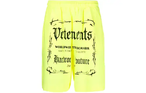 Vetements Black Label Logo Shorts