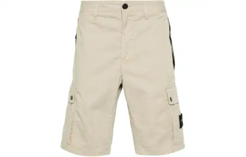 STONE ISLAND Compass-Patch Knee-Length Cargo Shorts