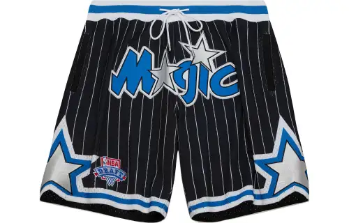 Mitchell & Ness × Just Don Orlando Magic 1993-94 season American retro classic Logo mid-waist loose basketball pants, same style for men and women, black