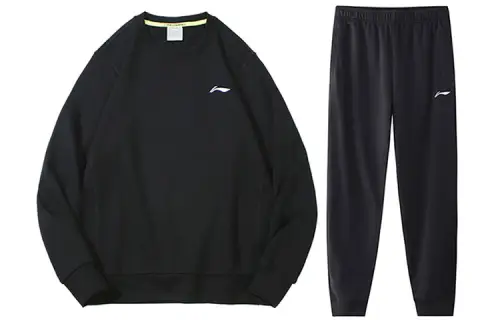 Li Ning Straight Fit Set Spring Fall Men's Black