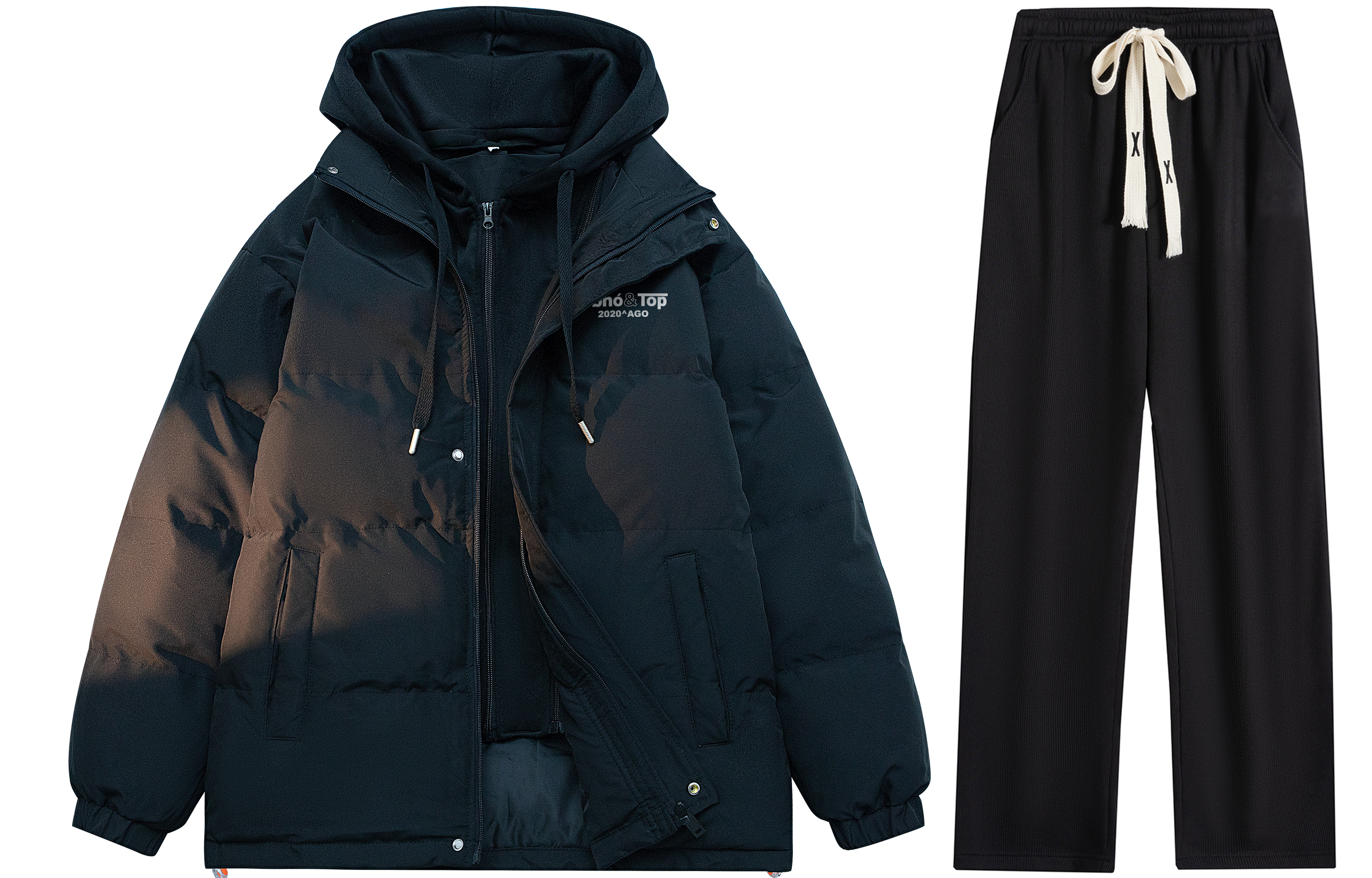 NBNO Casual Sportswear Unisex Hooded Thickened