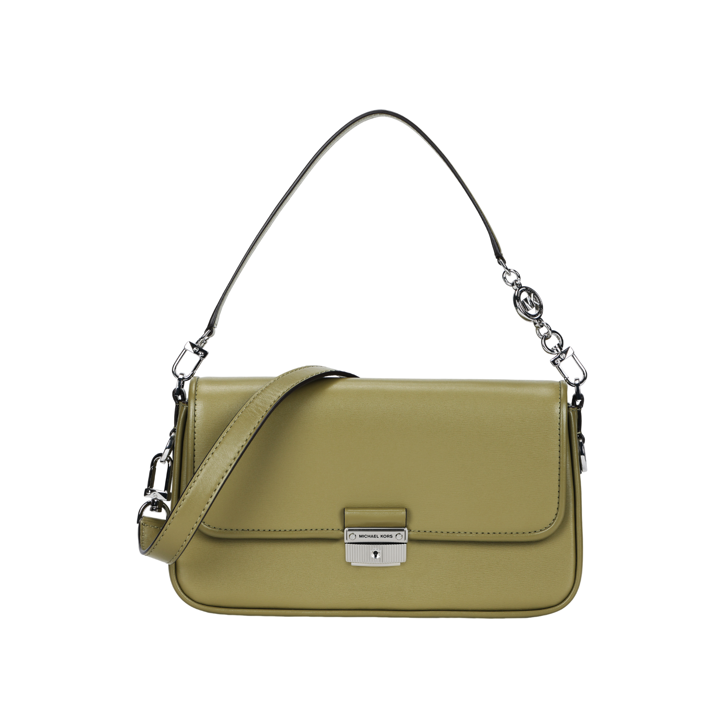 MICHAEL KORS Bradshaw Cow Leather Handbag Women's Olive Green
