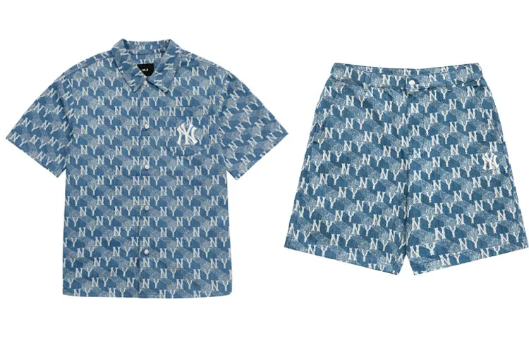 MLB New York Yankees Shirt Matching Set Men's Sky Blue