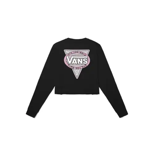 Vans T Shirts Women's Black Crew Neck Moderate