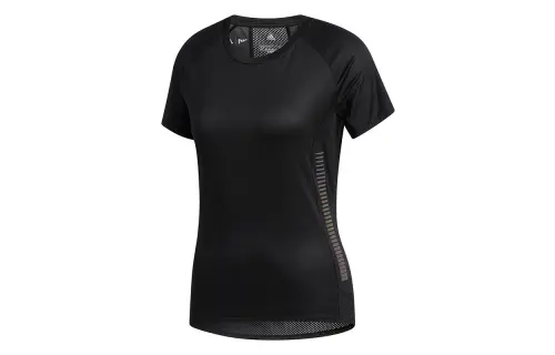 Adidas T Shirts Women's Black Crew Neck Moderate Straight Fit