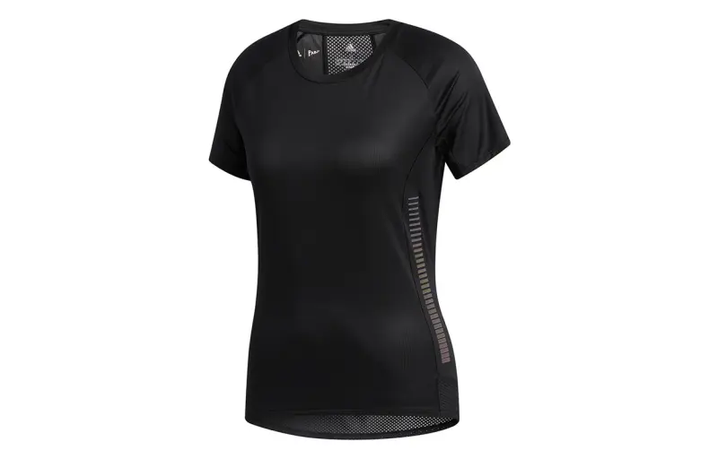 Adidas T Shirts Women's Black Crew Neck Moderate Straight Fit