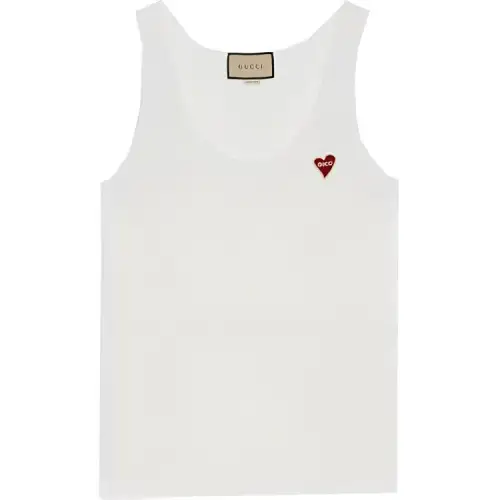 GUCCI X Harry Styles Co Branded Tank Tops Women's White Crew Neck Thin Other