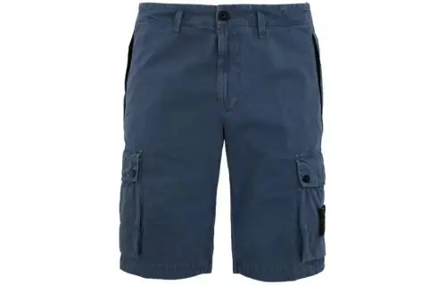 STONE ISLAND Logo Patch Knee High Shorts