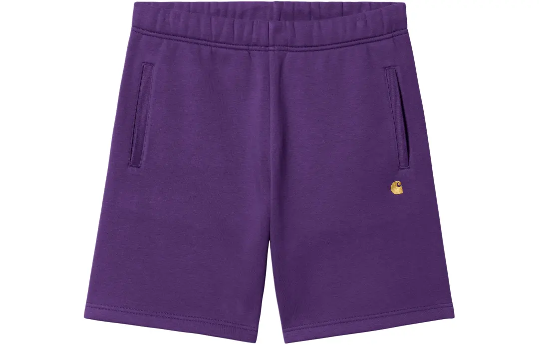 Carhartt WIP SS24 Chase Sweat Short Casual Shorts Men's Purple