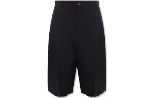 Balenciaga FW23 Casual Shorts, Regular Fit Men's Black