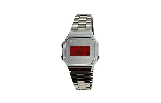 CASIO Custom Collection Quartz Movement Stainless Steel Strap Watch Men's Watches Red Watch Dial