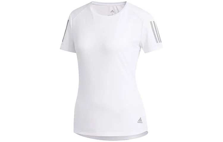 Adidas T-Shirts Women's White Crew Neck Moderate