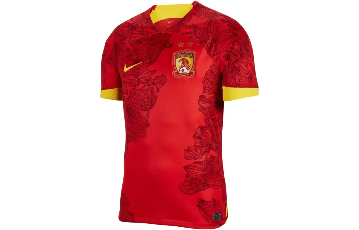 Nike Guangzhou Team Soccer Jersey Fan Edition Men's University Red