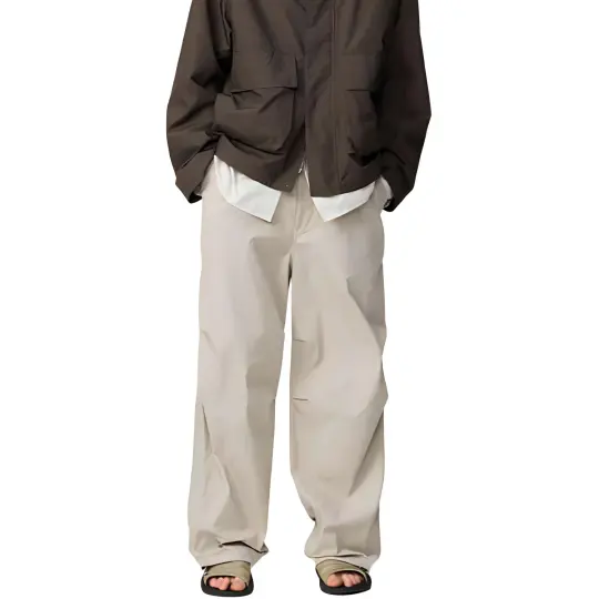 UNIQLO x Clare Waight Keller C Collection SS25 Casual Pants Men's Beige
