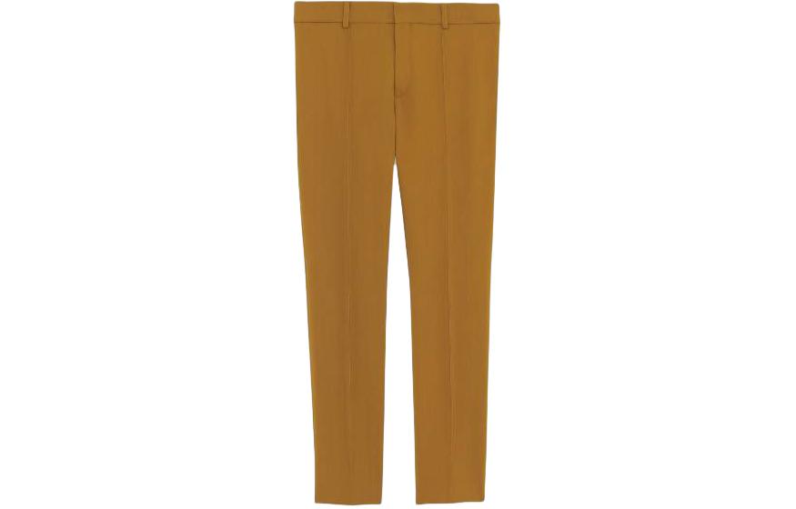 SAINT LAURENT Low Rise Pants In Stretch Gabardine Casual Pants Men's Khaki