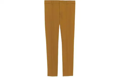 SAINT LAURENT Low Rise Pants In Stretch Gabardine Casual Pants Men's Khaki