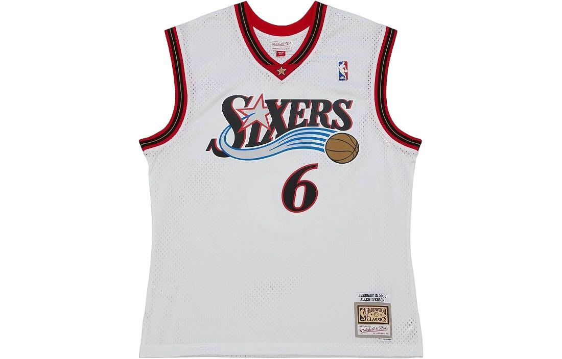 Mitchell Ness Basketball Jerseys Unisex White Moderate Other
