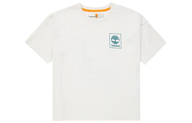 Timberland T-Shirts Women's White Crew Neck Moderate