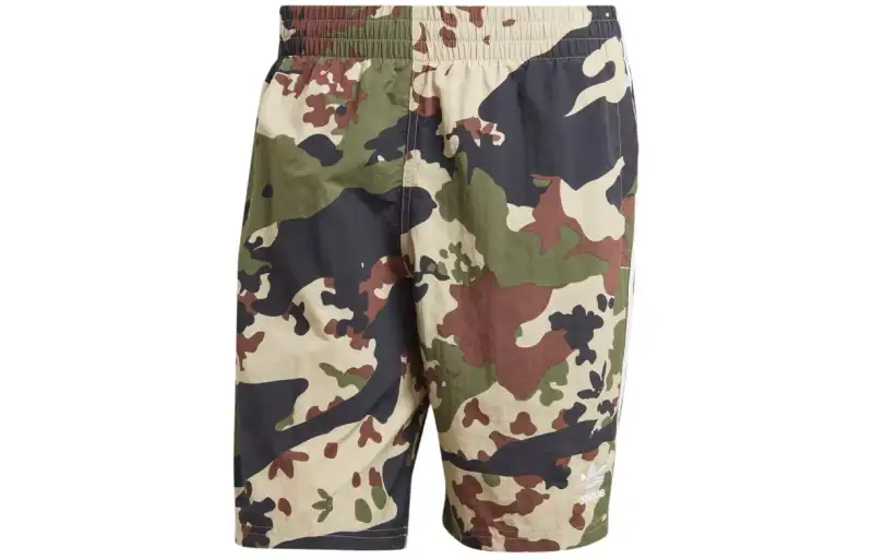Adidas Originals Camo Allover Print Swim Shorts Swimming Shorts Men's Green