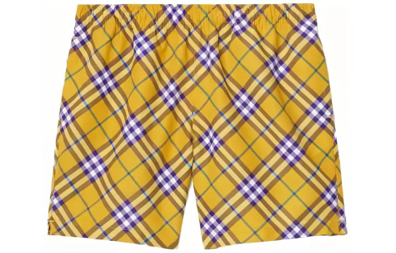 Burberry Check Printed Knee Length Swim Shorts