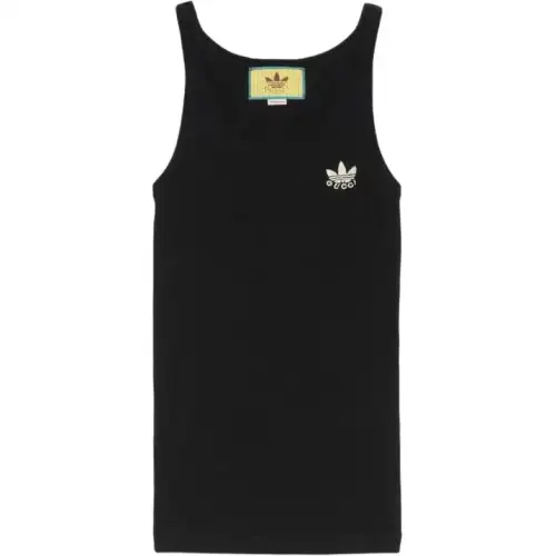GUCCI X Adidas Cotton Tank Top Black