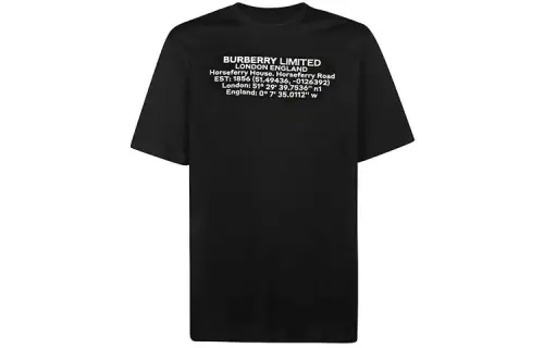 Burberry Drop Shoulder Sleeve T Shirt Women's Black