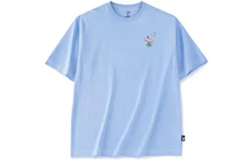 ANTA T Shirts Women's Cloud Blue Crew Neck Moderate Straight Fit