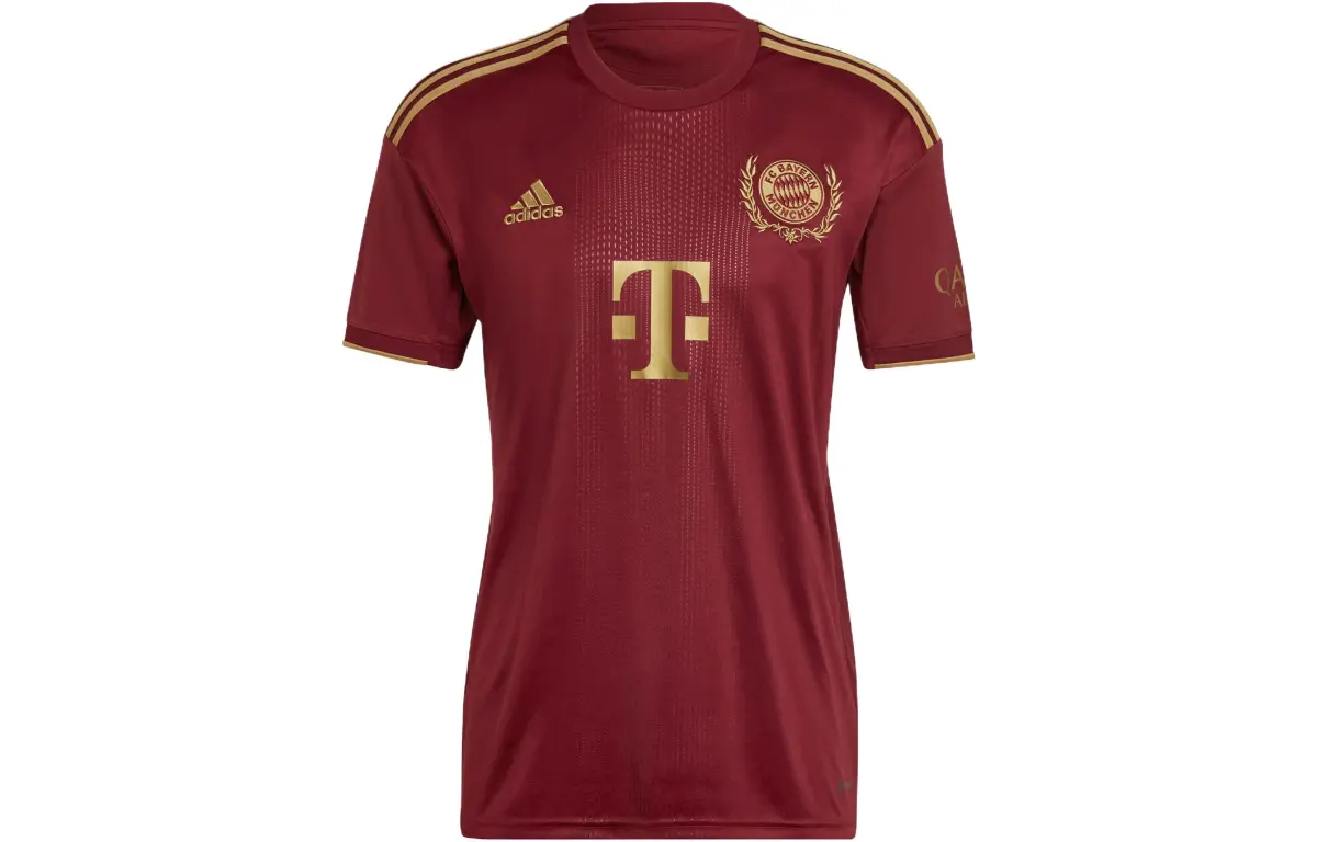Adidas Bayern Munich Black Soccer Jersey Men's Dark Red