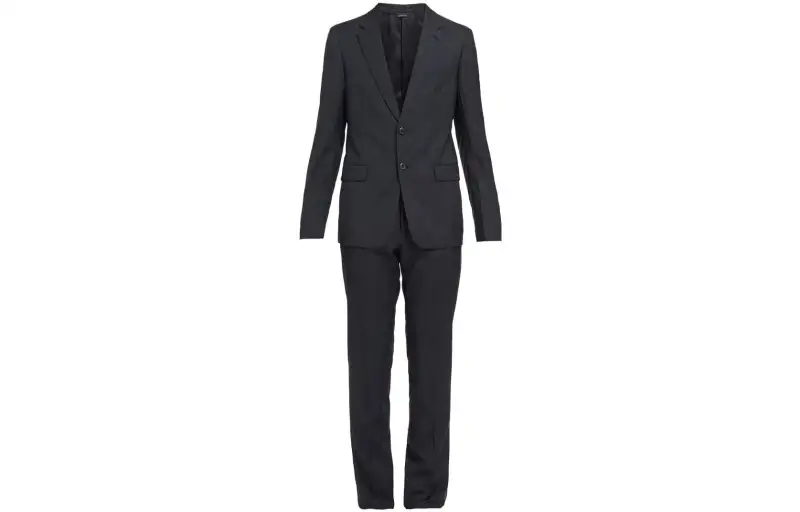 PRADA Business Suits Men's Black Lapel Moderate