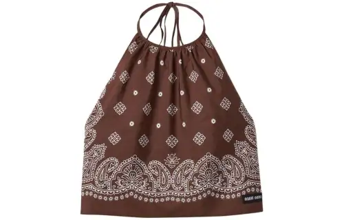 MIU MIU Paisley print Crop Top
