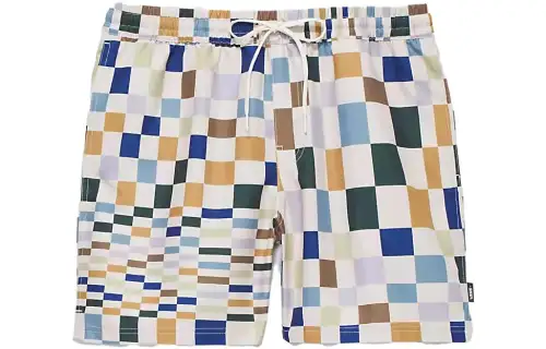 Vans Primary Print 17'' Elastic Boardshorts Beach Shorts Men's Oat