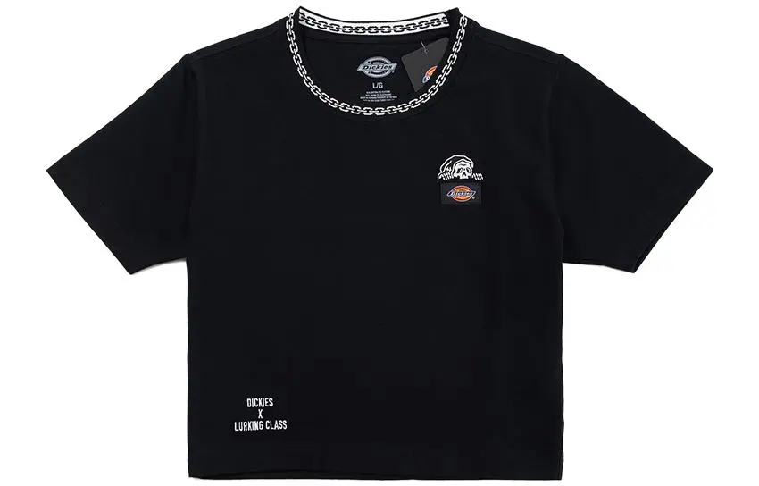 Dickies T-Shirts Women's Black Crew Neck Moderate Straight Fit