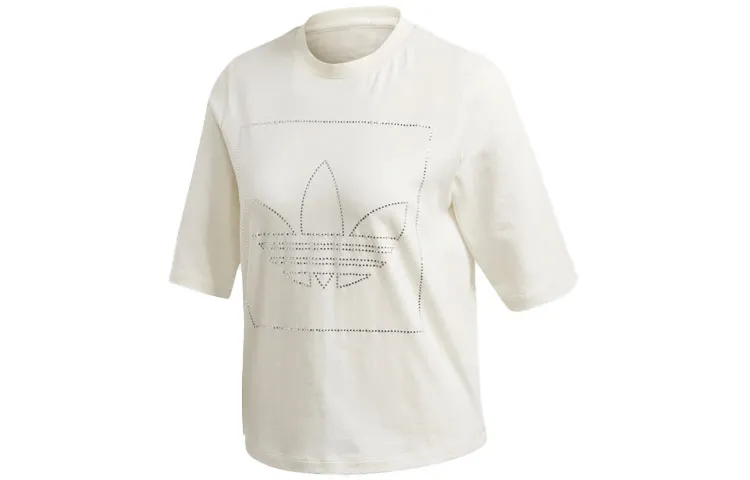 Adidas Originals Set in Sleeve T Shirt Women's White