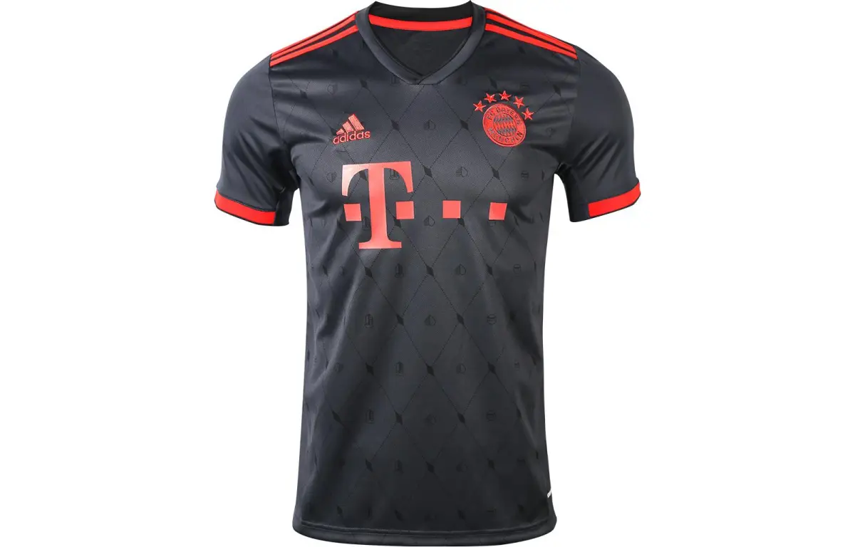 Adidas Bayern Munich Black Soccer Jersey Men's Night Sky Gray