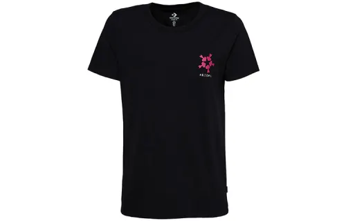 Converse Drop Shoulder Sleeve T Shirt Women's Black