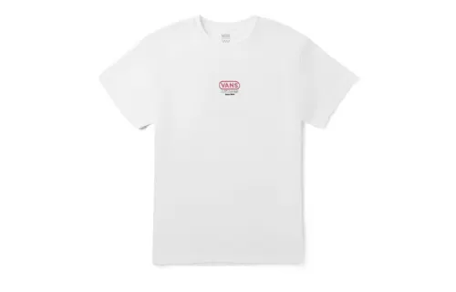 Vans T Shirts Women's White Crew Neck Moderate Straight Fit