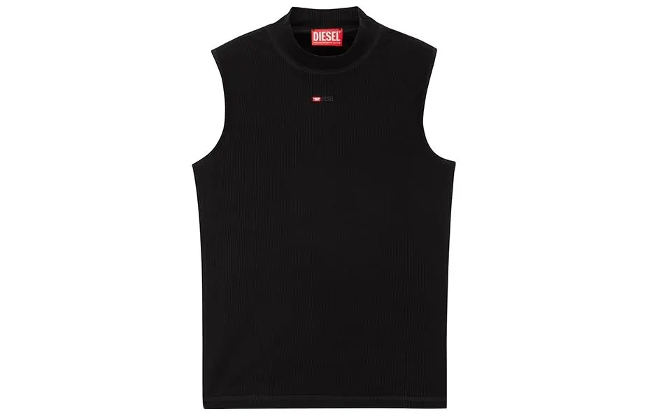 DIESEL Mock Neck Ribbed Tank Top
