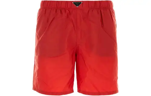 PRADA Triangle-Logo Mid-Rise Swim Shorts
