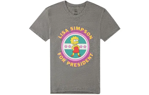 Vans The Simpsons Lisa Simpson T Shirt Women's Gray