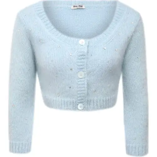 MIU MIU FW21 Crop Top Women's Sky Blue