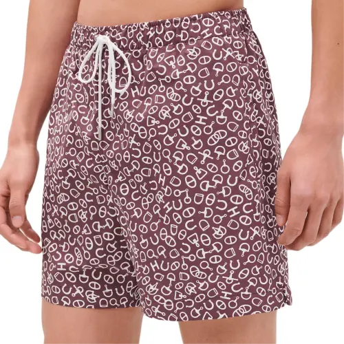 HERMES SS25 Beach Shorts Men's Hermes Red