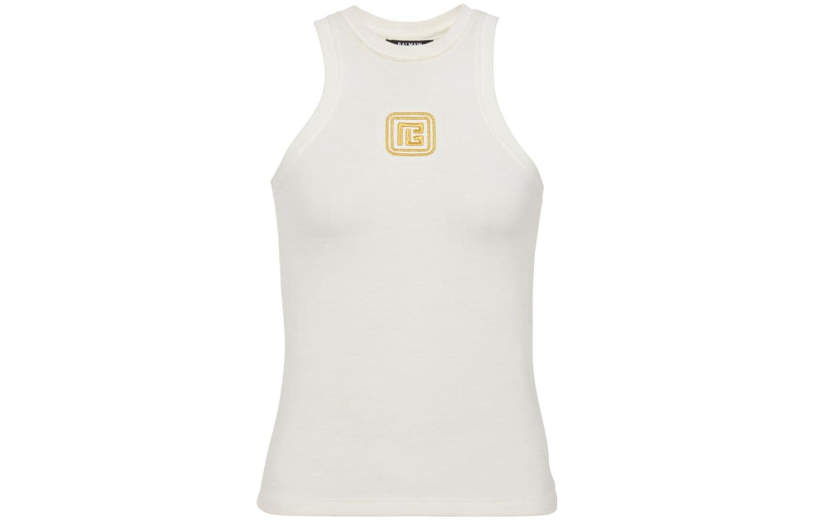 Женская футболка BALMAIN CF1EB045-BC49-GQO (белая)