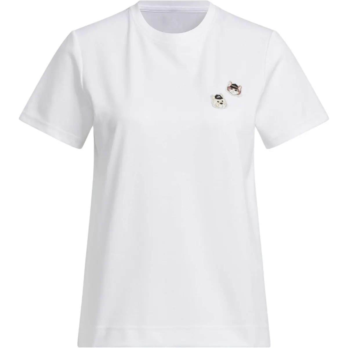 Adidas T-Shirts Women's White Crew Neck Moderate Straight Fit