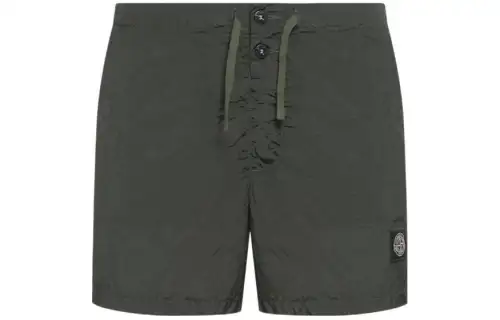 Stone Island Compass Patch Mid-Rise Swim Shorts