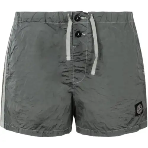 STONE ISLAND Compass Patch Mid Rise Swim Shorts