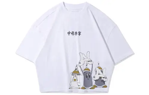 Li Ning Crop Tops Women's White Crew Neck Moderate