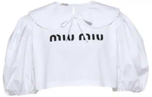 MIU MIU SS22 Crop Top Women's White