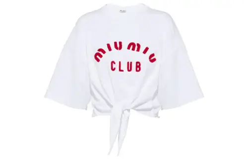 MIU MIU T Shirts Women's White Crew Neck Moderate