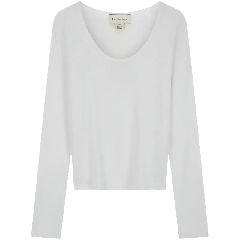 CALVIN KLEIN Regular T Shirt Women's YAA Moon White