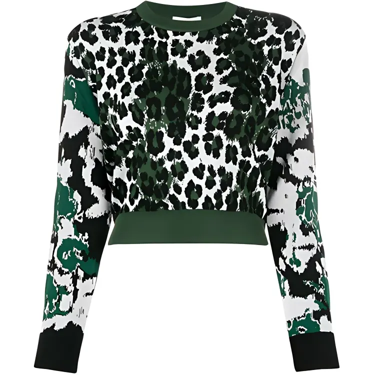 KENZO Crop Top Women's Army Green